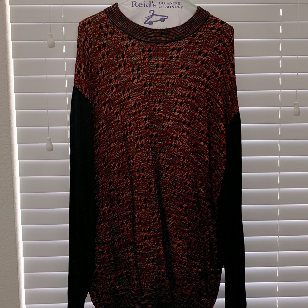 Mens multi color mock neck sweater light weight